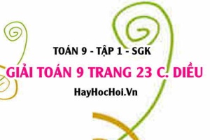 Giải Toán 9 trang 23 tập 1 Cánh Diều